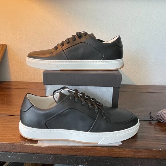 Bottega Veneta 608761 Men's Speedster Black Leather Sneakers, many sizes - Picture 8 of 12